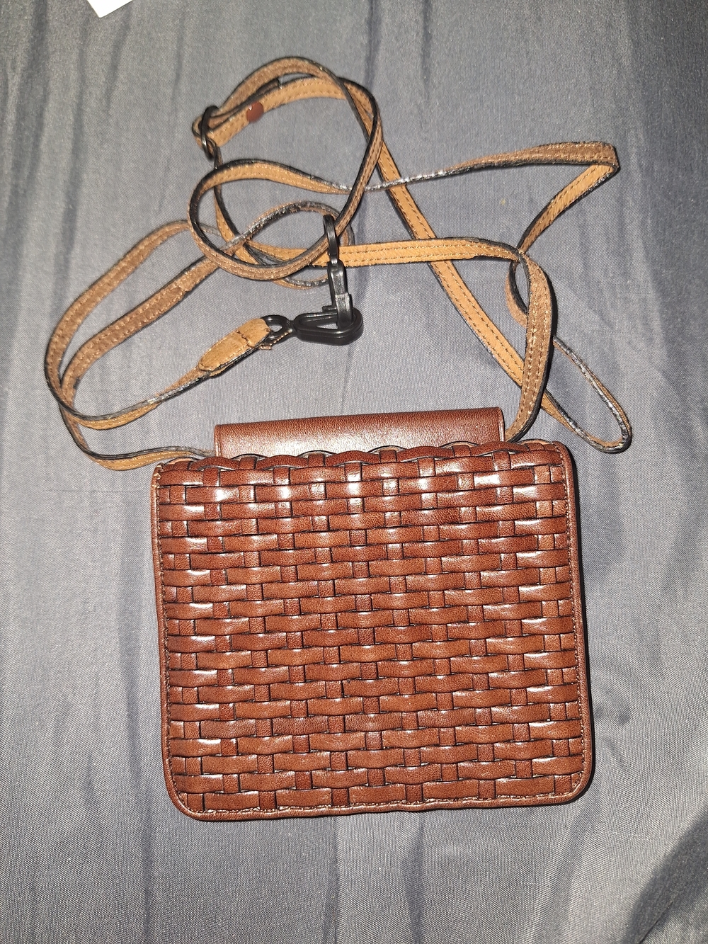 Talbots Brown Woven Crossbody Mini Bag